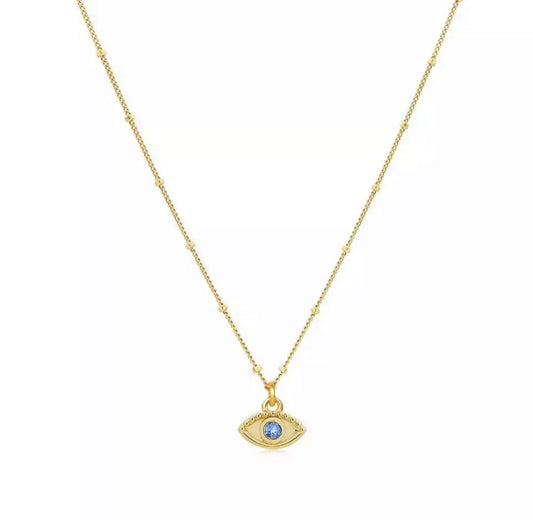 Gold Antiqua Eye Necklace