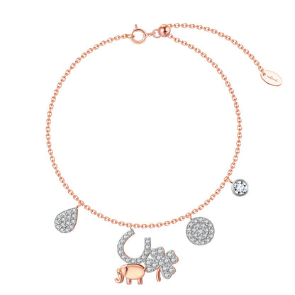 Designer Rose Gold Love, Luck & Abundance NSCD Charm Set (925, Vermeil)