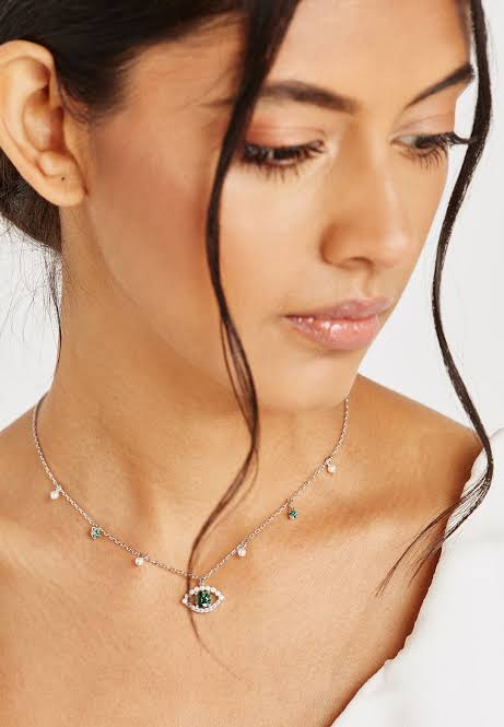 Jaded Pearl Evil Eye Necklace