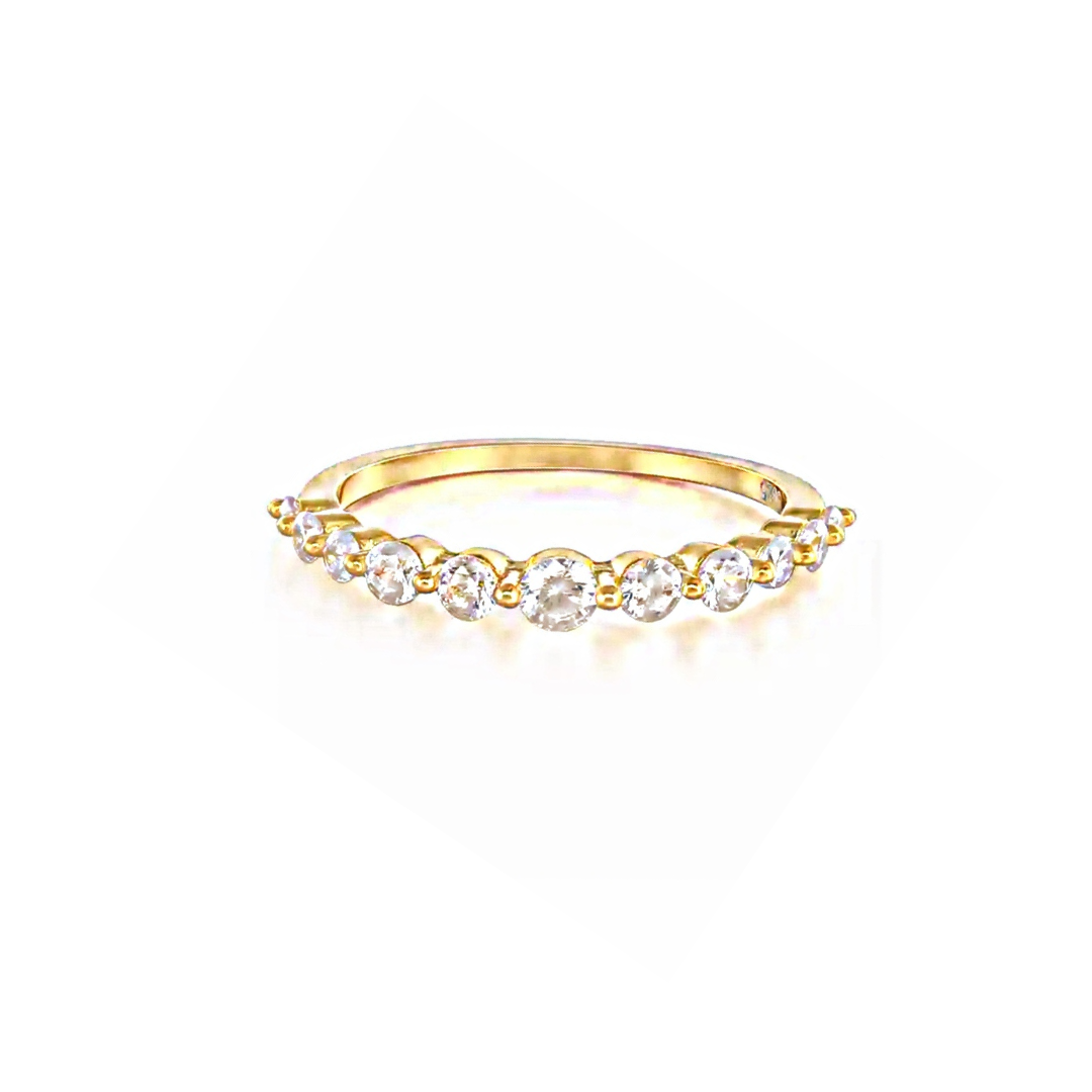 Gold Graduated Brilliant Stack Ring