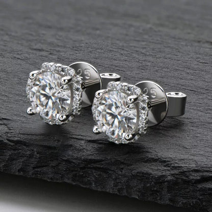 Vintage Halo Moissanite Solitaire (2TCW)