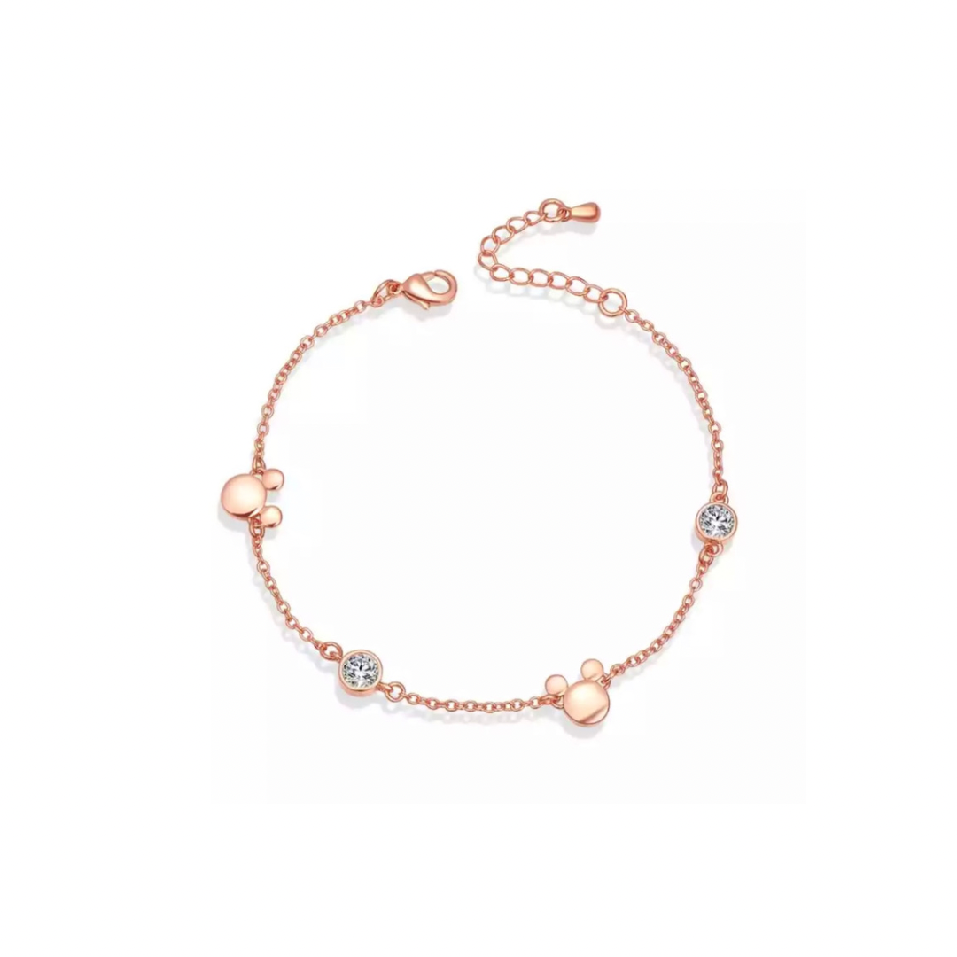 Rose Gold Petite Mickey Bracelet