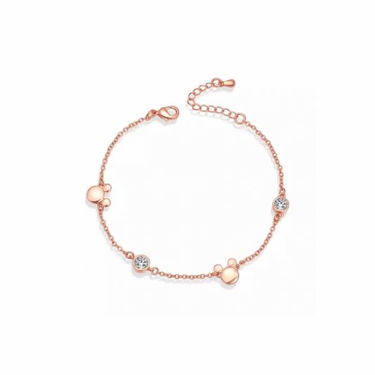 Rose Gold Petite Mickey Bracelet