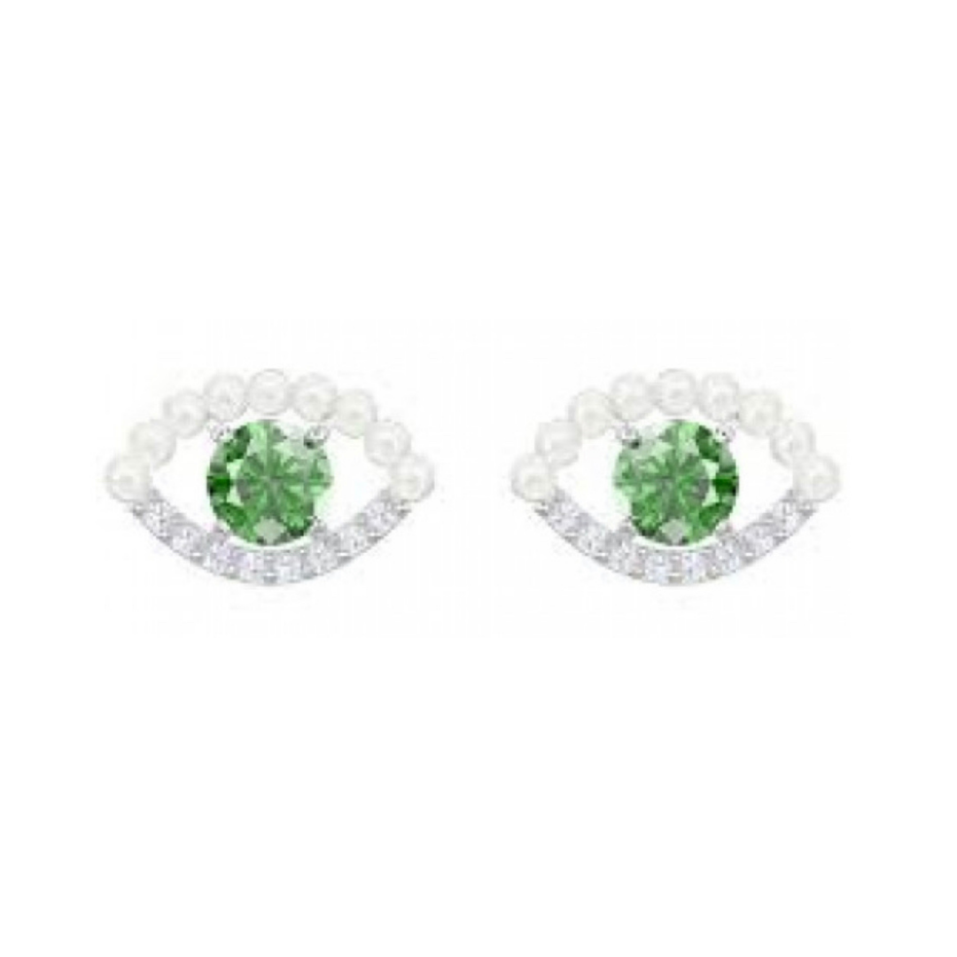 Jaded Pearl Evil Eye Earrings