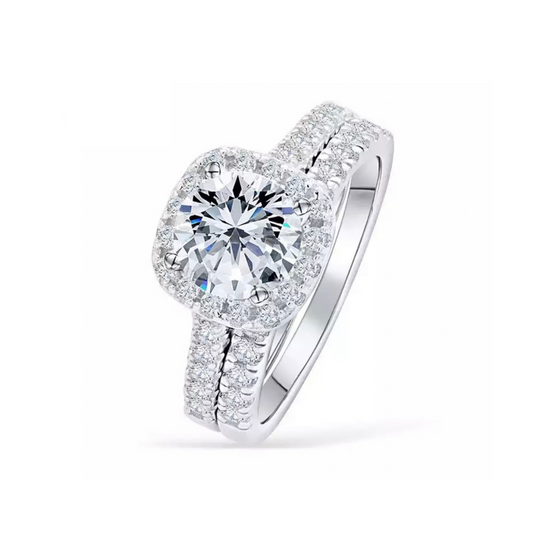 Cushion Halo Bridal Set
