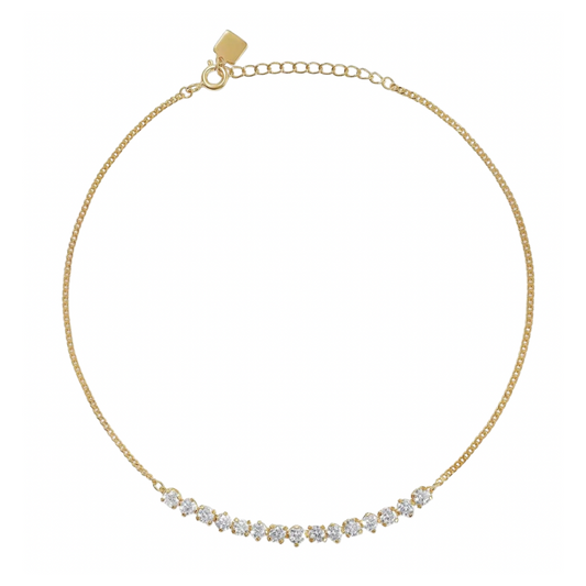 Gold Monte Carlo Tennis Anklet