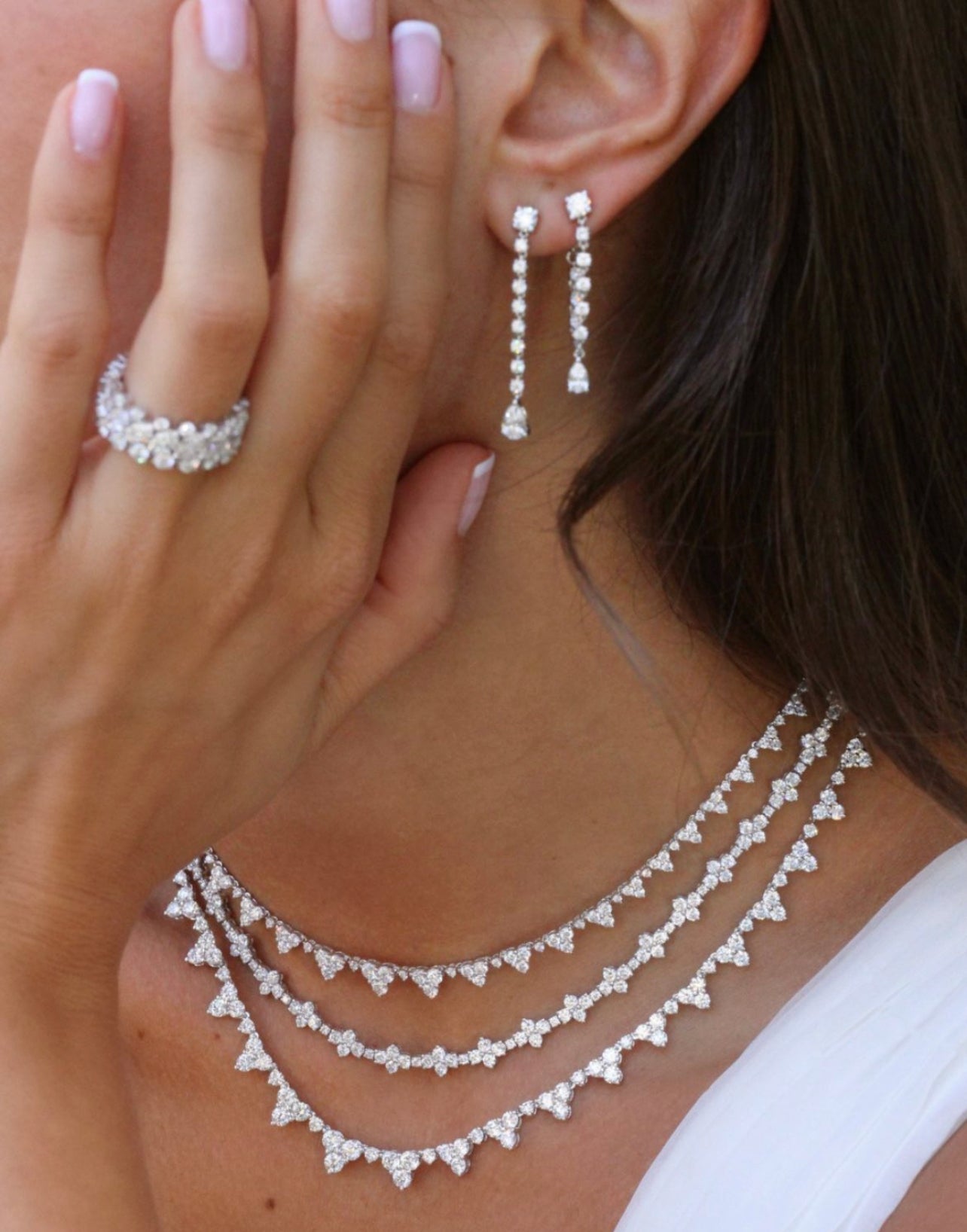Silver Anita Tennis Necklace