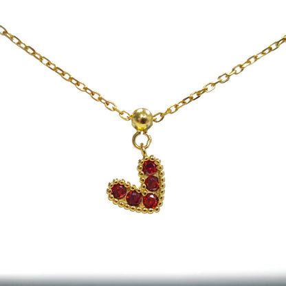 Elite Series Gold Red Heart Sparkle Charm (925, 18k Vermeil)