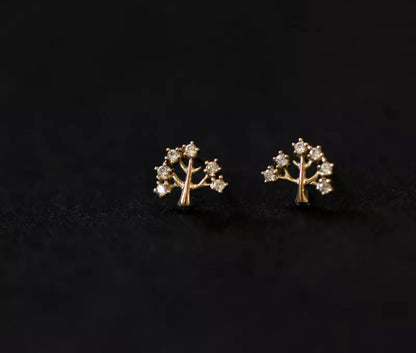 Gold Tree of Life Studs
