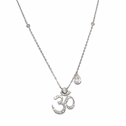 Silver Sacrosanct Aum Necklace (925)