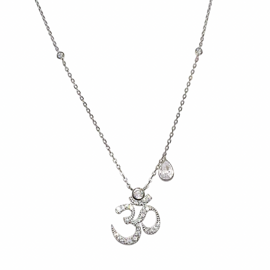 Silver Sacrosanct Aum Necklace (925)