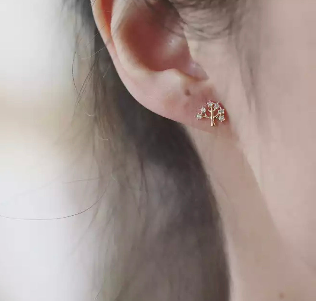 Gold Tree of Life Studs
