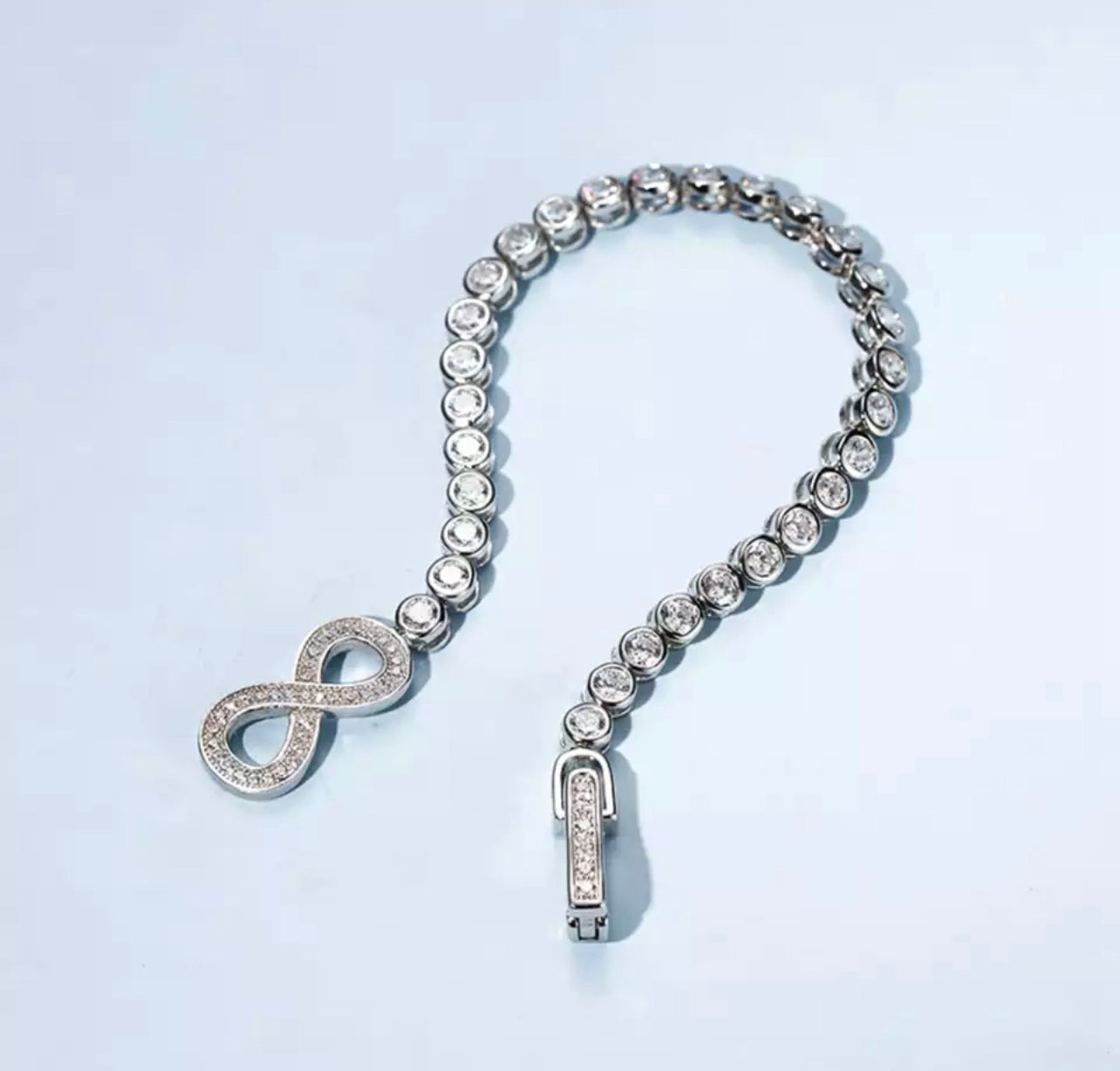 Infinity Tennis Bezel Bracelet