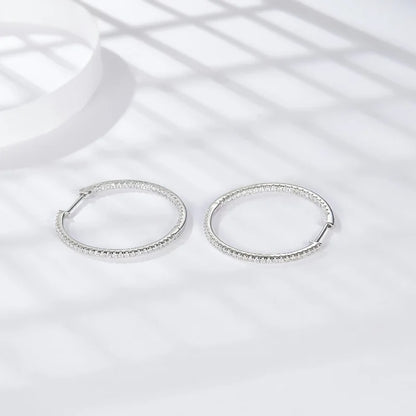Starlight Moissanite Hoop Earrings