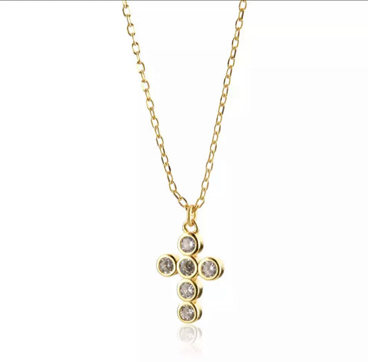 Gold Sicily Cross Necklace