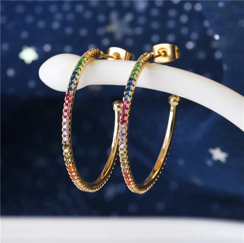 Candyland Gold Hoops