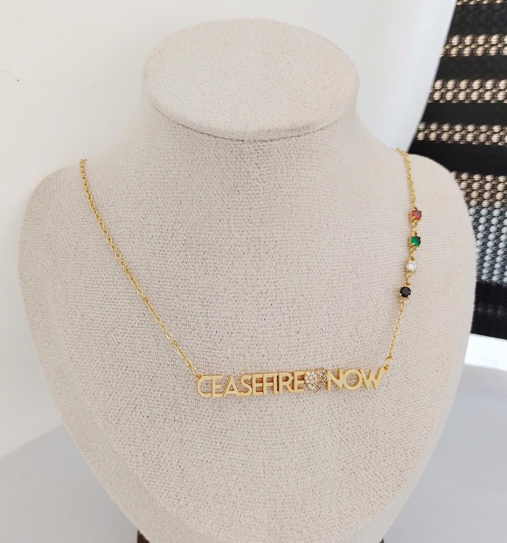 Ceasefire Now Necklace