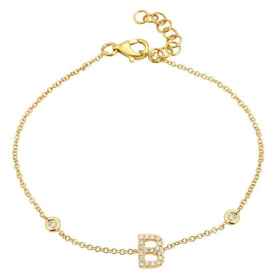 Gold Petite Initial Bracelet (925, Electroplating)