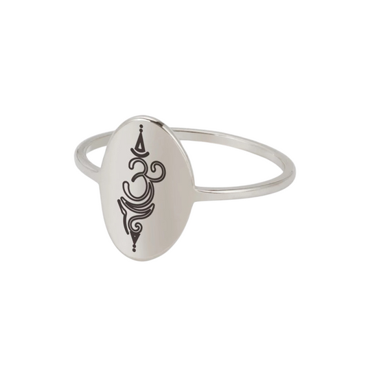 Silver Amulet Aum Ring