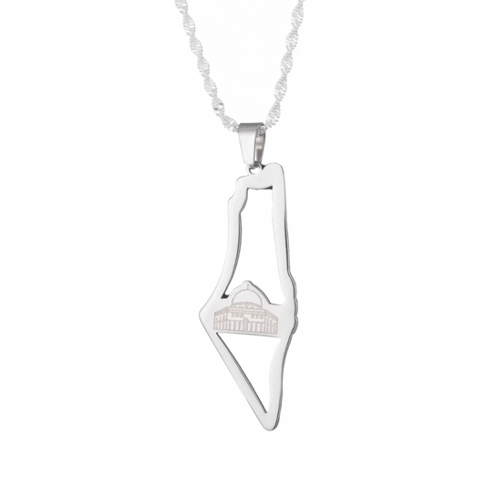 Silver Al Aqsa Necklace (50cm)