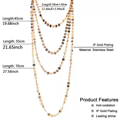 Mishkah Sequins Galore Glitter Disc Necklace