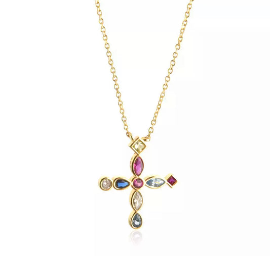 Solange Gold Candy Cross Necklace