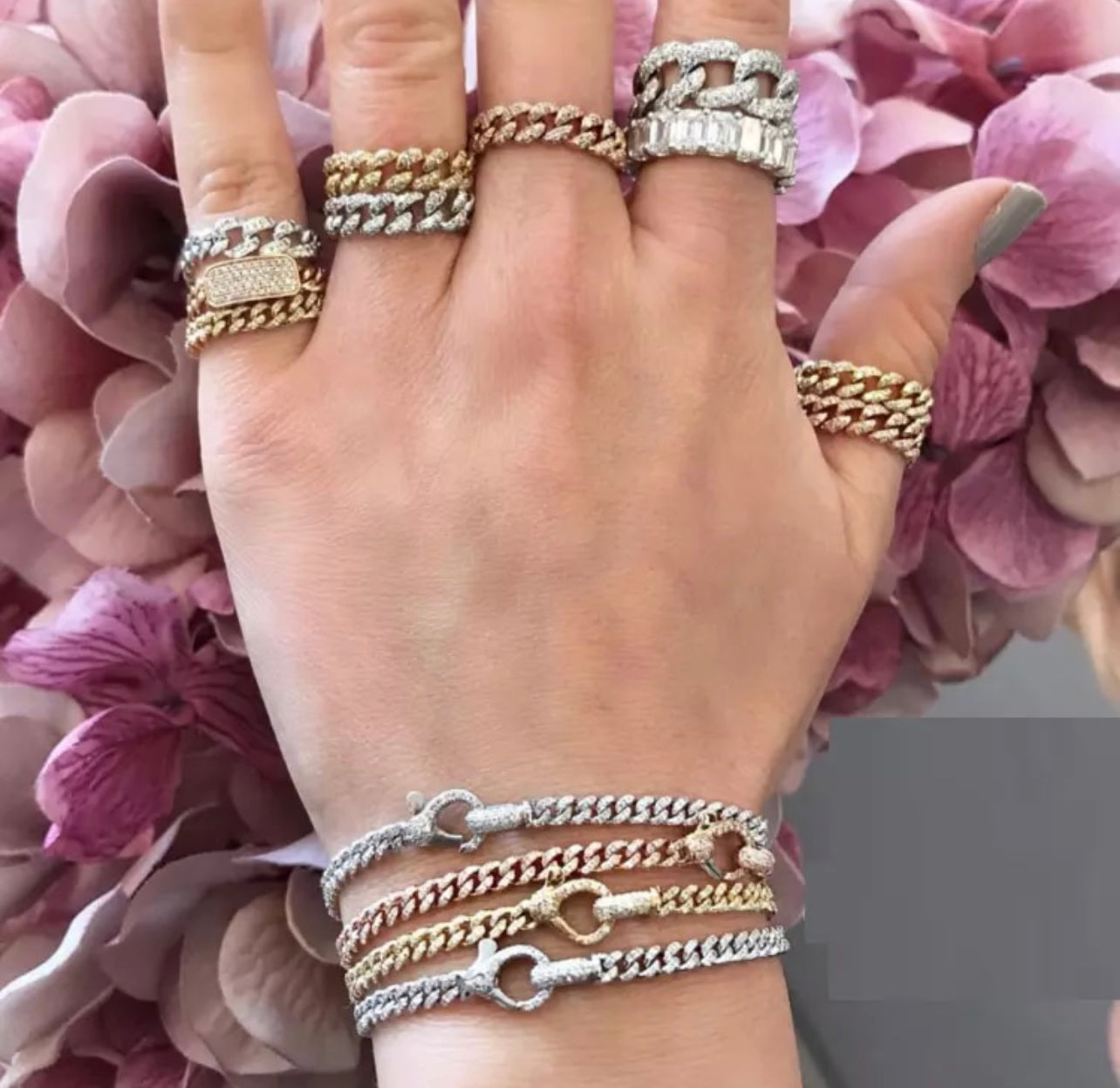 Silver  Tzar Cuban Bracelet