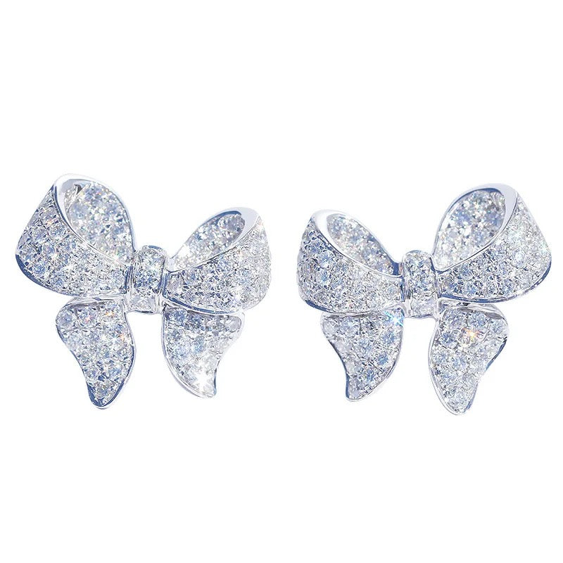 Pave Bow Earring