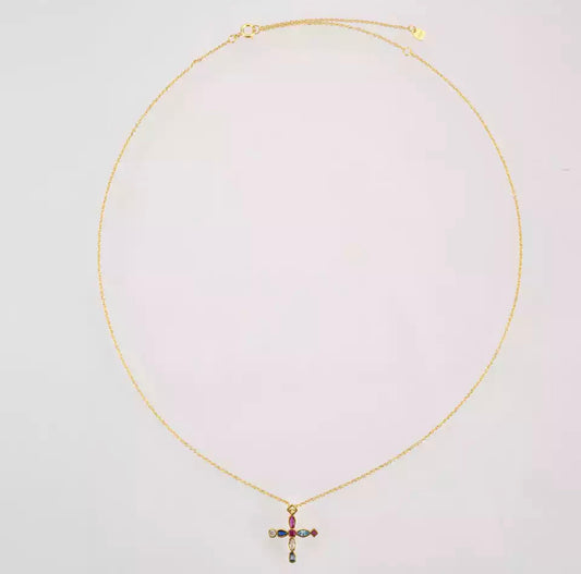 Solange Gold Candy Cross Necklace