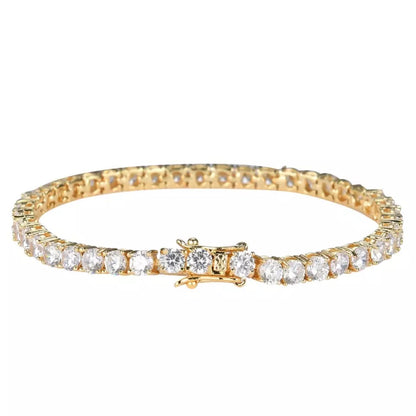 Girls 3mm Brilliant Tennis Bracelet (Gold & Silver)