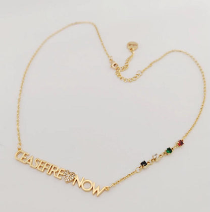 Ceasefire Now Necklace
