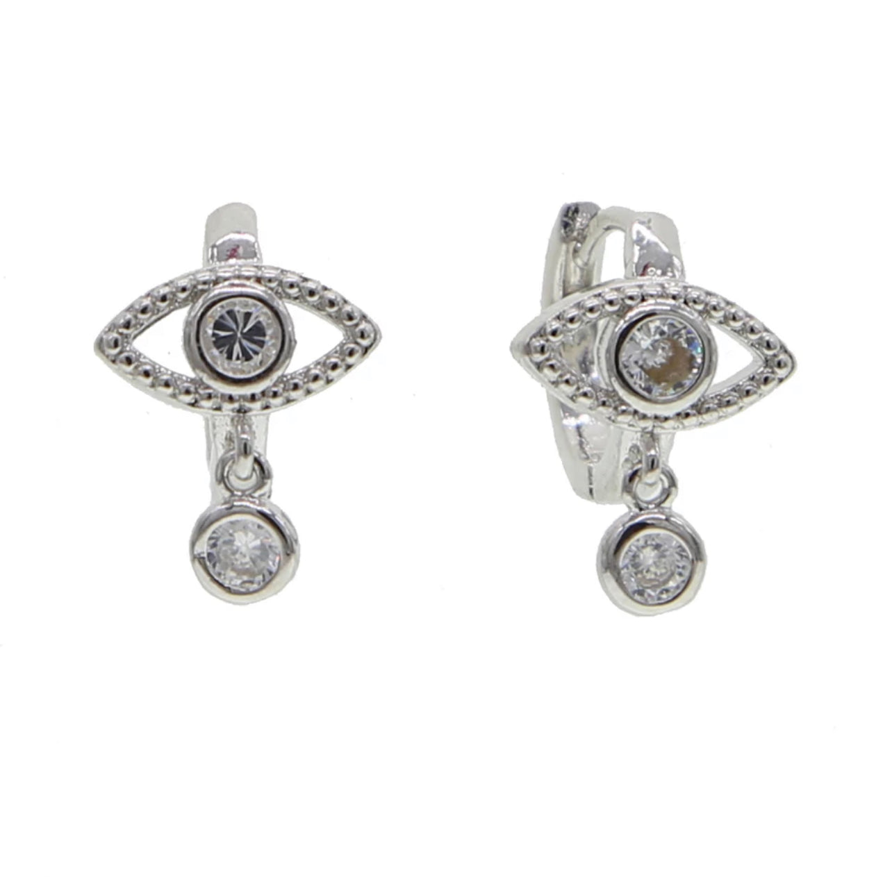 Pewter Antique Evil Eye Earring