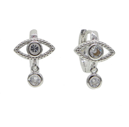 Pewter Antique Evil Eye Earring