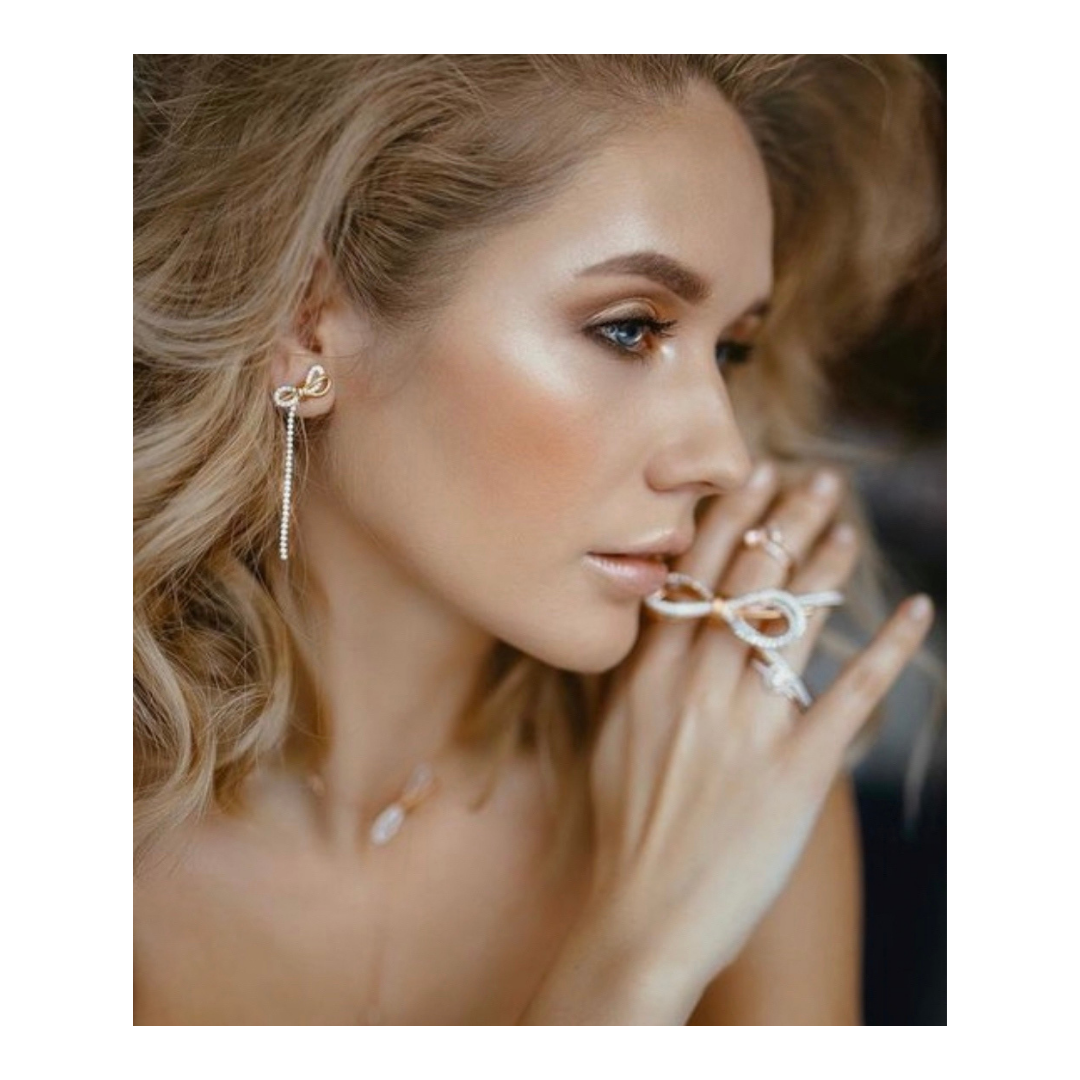 Tennis Bow Earring