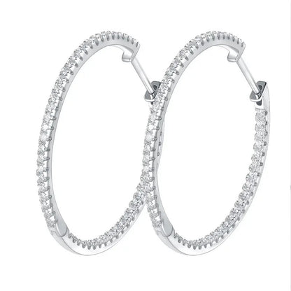 Starlight Moissanite Hoop Earrings