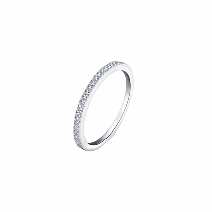 Silver Pave Eternity Stack Ring