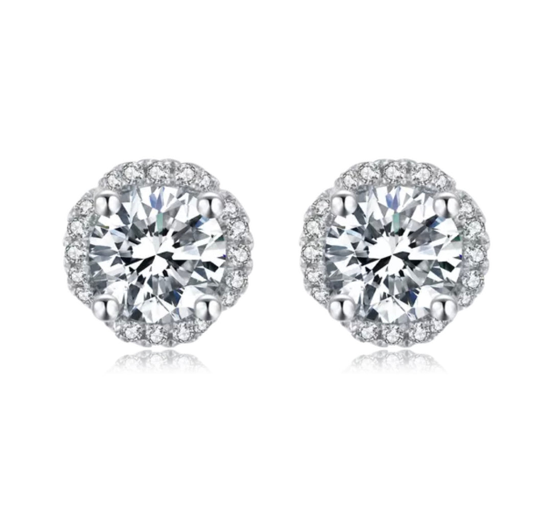 Vintage Halo Moissanite Solitaire (2TCW)