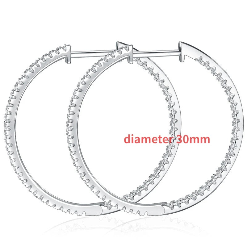 Starlight Moissanite Hoop Earrings