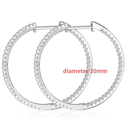 Starlight Moissanite Hoop Earrings