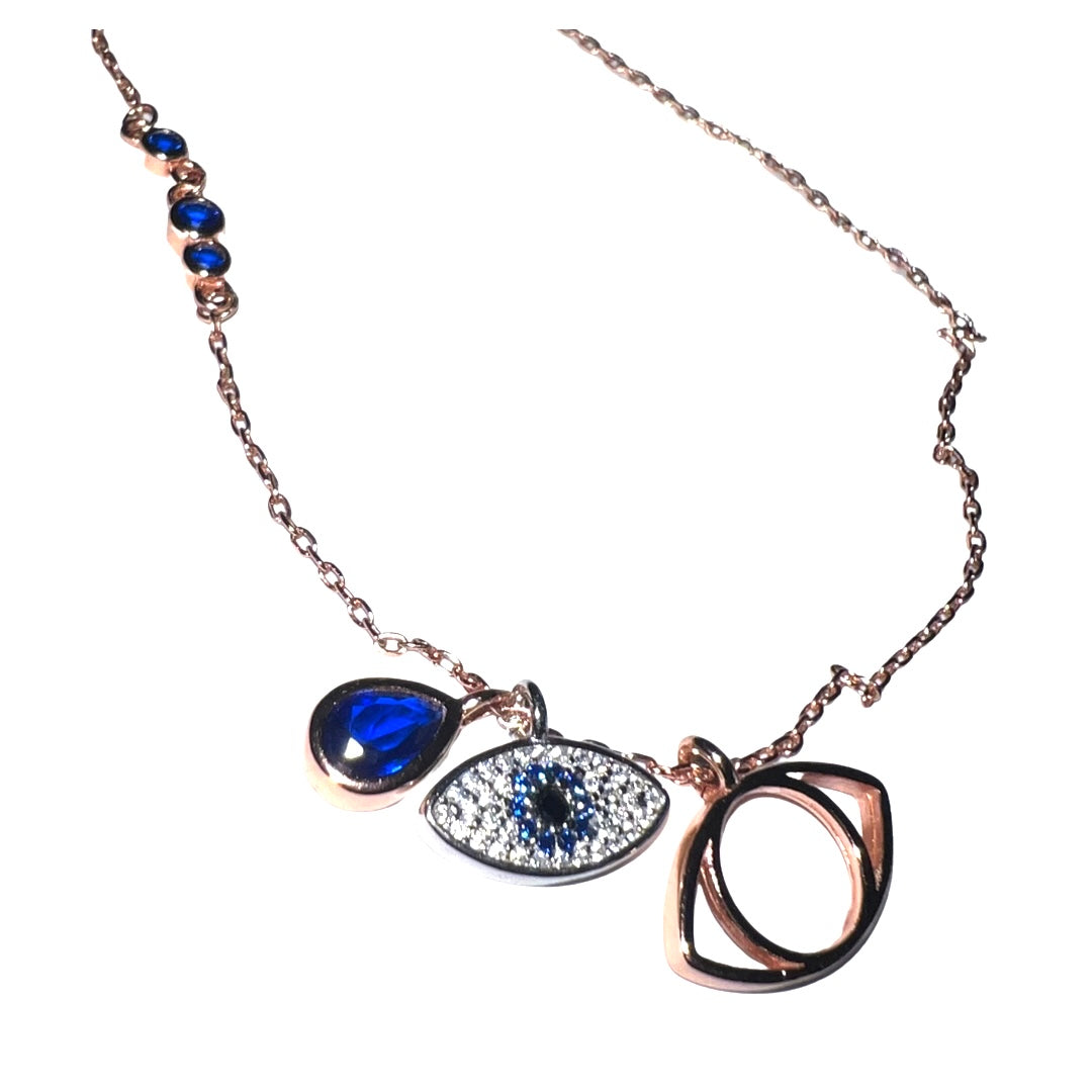 Arabian Night Rose Gold Evil Eye Anklet