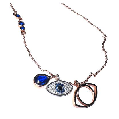 Arabian Night Rose Gold Evil Eye Anklet