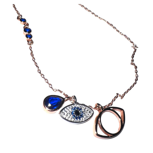 Arabian Night Rose Gold Evil Eye Anklet
