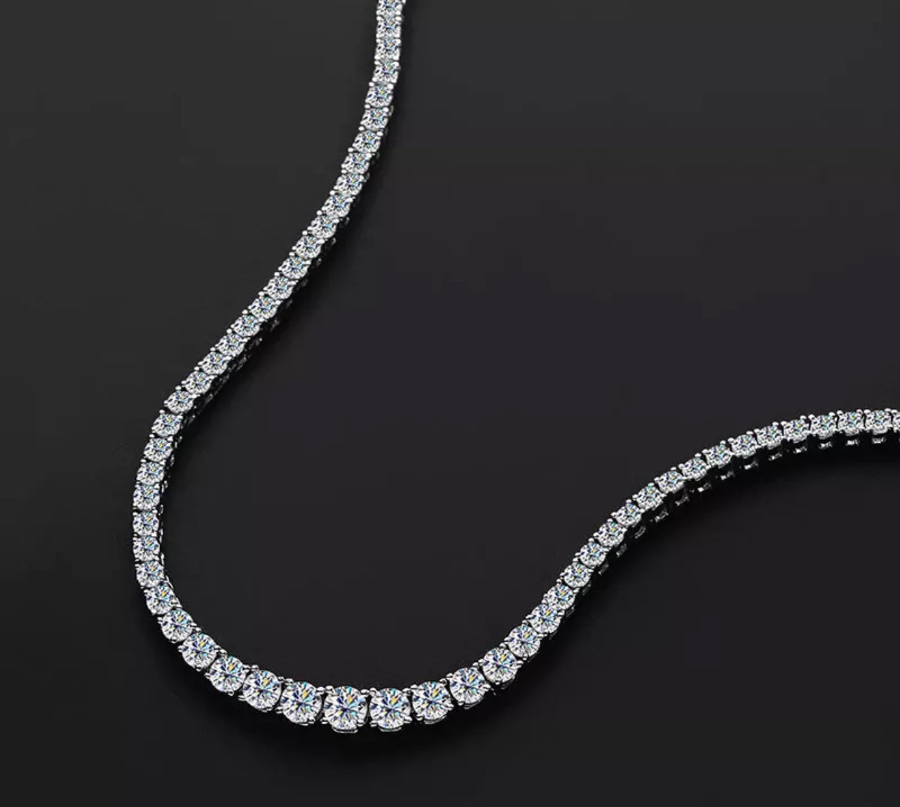 Marilyn Moissanite Tennis Necklace (15carat)