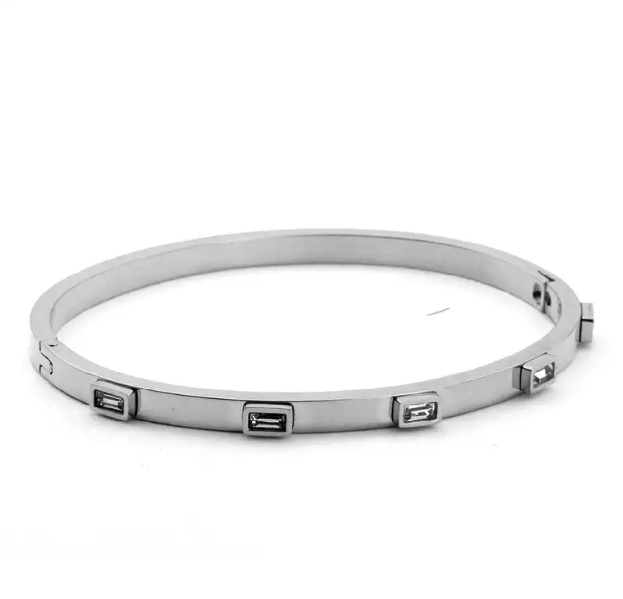 Metallic New York Baguette Bangle 4mm
