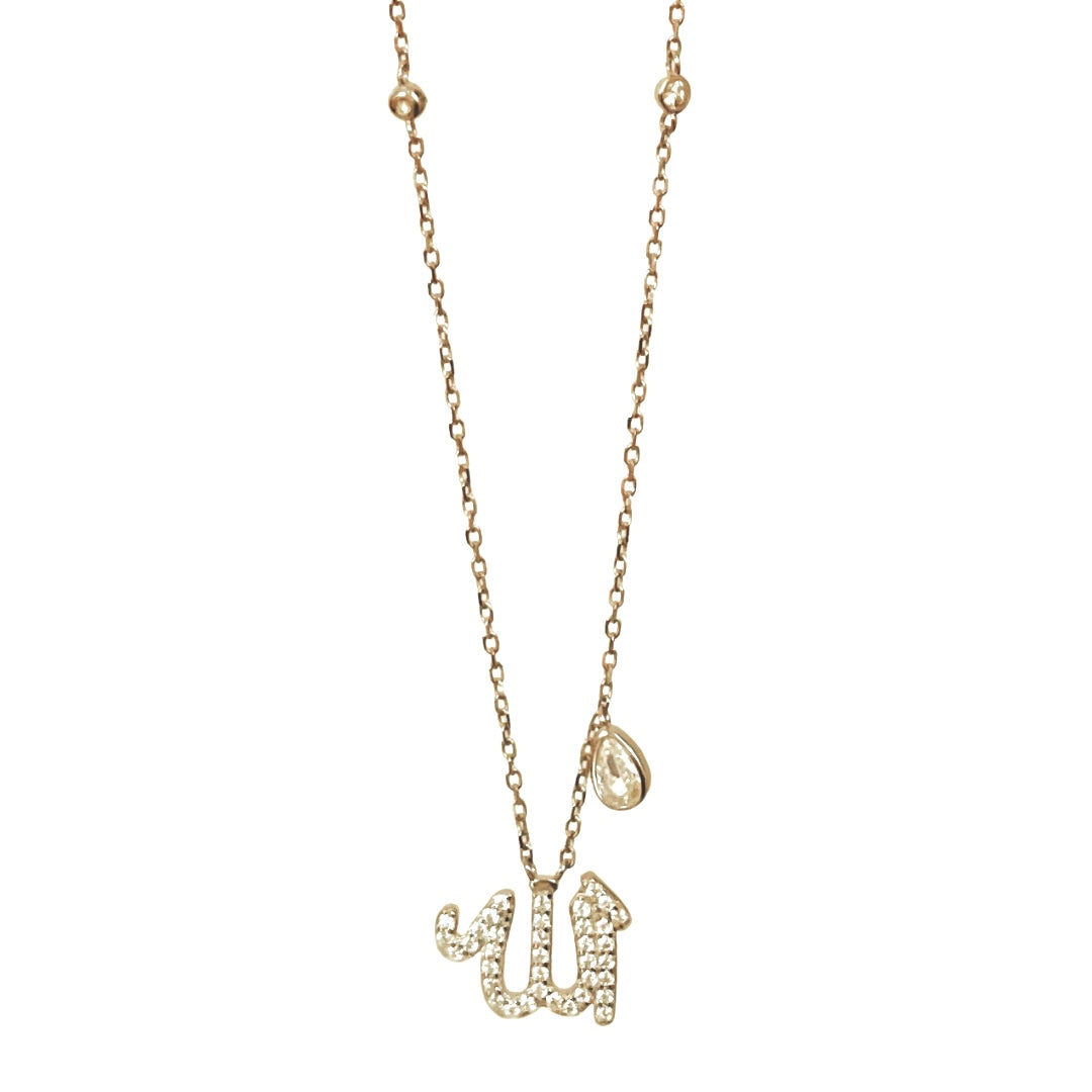Gold Allah NSCD Necklace (925)