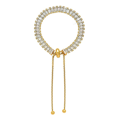 Gold Baguette Tennis Set