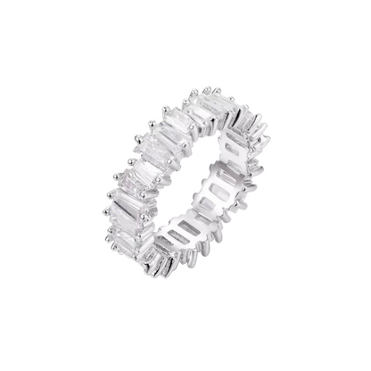 White Topaz Baguette Chip Eternity