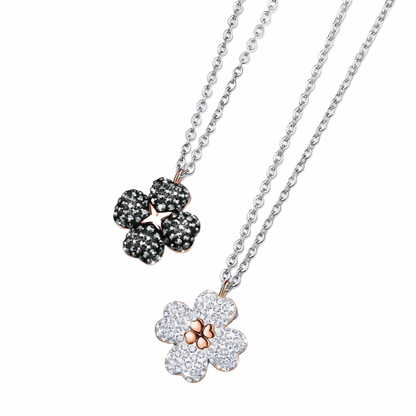 Silver Jet’aime Pendant (black/white reversible)