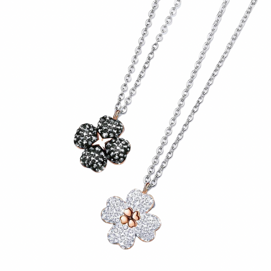 Silver Jet’aime Pendant (black/white reversible)