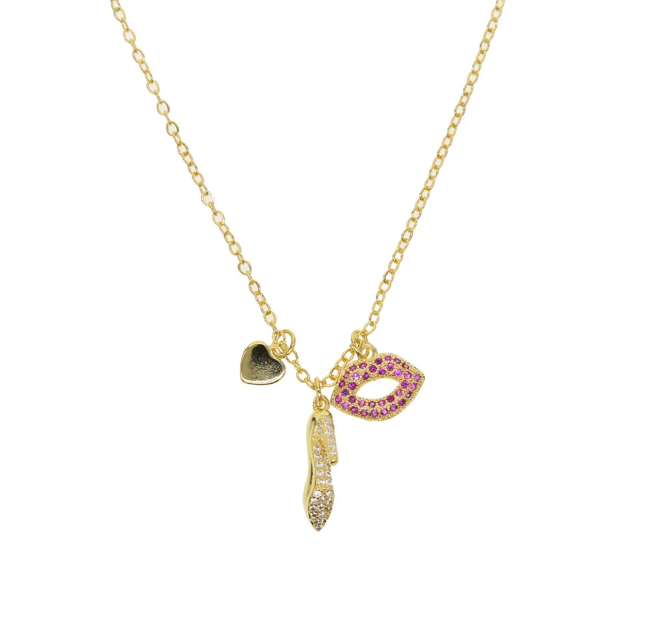 High Heels & Kisses Necklace